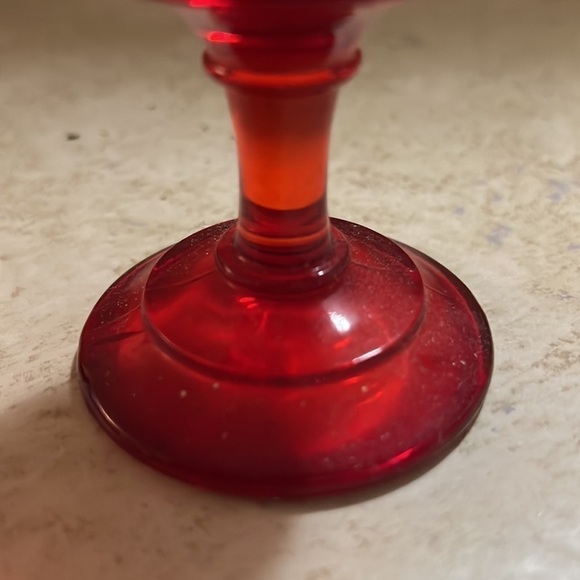 L. G. Wright Strawberry and Currant Ruby Glass Vintage - Picture 3 of 7